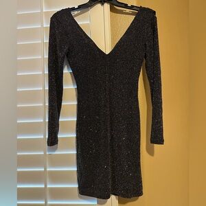 Black/Silver Glitter Dress